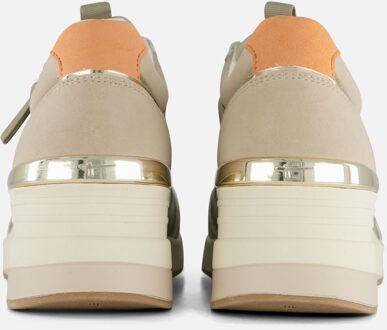 Tamaris Sneaker Dames Groen/Beige/Taupe