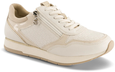 Tamaris Stijlvolle sneakers met gouden details Tamaris , White , Dames - 38 Eu,39 EU