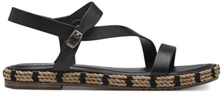 Tamaris Zomer Platte Sandalen Vrouwen Stijlvol Tamaris , Black , Dames - 37 EU