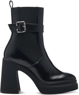 Tamaris Zwarte Trendy Laarzen met Anti-Slide Technologie Tamaris , Black , Dames - 38 Eu,37 Eu,39 EU