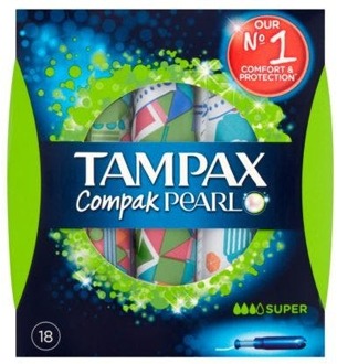 Tampons Tampax Compak Pearl Super 18 st