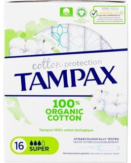Tampons Tampax Organic Cotton Super 16 st