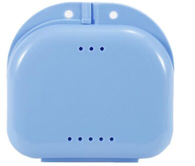 Tand Retainer Doos Bretels Container Gebitsbeschermer Guard Kunstgebit Storage Case Cleaner Multi Kleur Organizer Case Cleaner Accessoires blauw