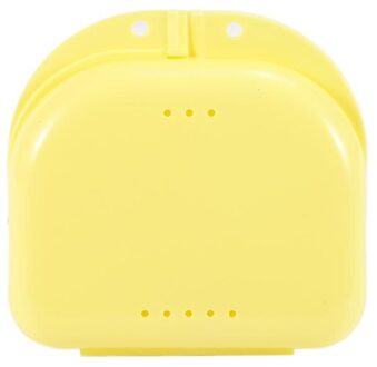 Tand Retainer Doos Bretels Container Gebitsbeschermer Guard Kunstgebit Storage Case Cleaner Multi Kleur Organizer Case Cleaner Accessoires geel