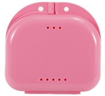 Tand Retainer Doos Bretels Container Gebitsbeschermer Guard Kunstgebit Storage Case Cleaner Multi Kleur Organizer Case Cleaner Accessoires roze