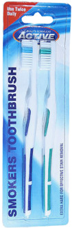 Tandenborstel Active Oral Care Smokers Stain Remover Toothbrushes 2 st