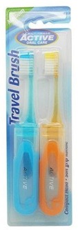 Tandenborstel Active Oral Care Travel Toothbrushes Medium 2 st