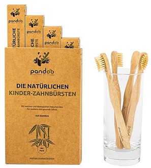 tandenborstel bamboe kinderen - 4 stuks - duurzaam