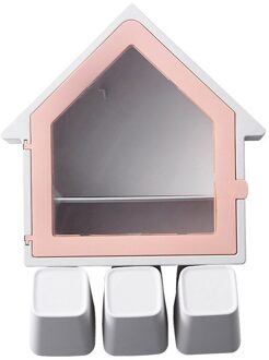 Tandenborstel Bekerhouder Multifunctionele Badkamer Opslag Punch Gratis Tumbler Opbergrek Huishoudelijke Goederen Familie van Drie roze