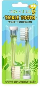 Tandenborstel Jack N' Jill Tickle Tooth Sonic Replacement Heads 2 st
