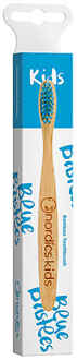 tandenborstel junior 17 cm bamboe/nylon bruin/blauw