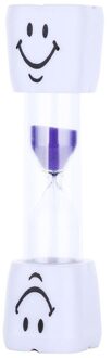 Tandenborstel Timer Kinderen 3 Minuten Zand Smiley Gezicht Tanden Borstelen Timer Kleurrijke Zandloper Zand Klok Timers Desktop Klok Paars
