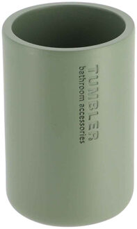 Tandenborstelbeker 102 serie - groen - PS - 7,5x10,7 cm