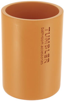 Tandenborstelbeker 102 serie - mosterdgeel - PS - 7,5 x 10,7 cm