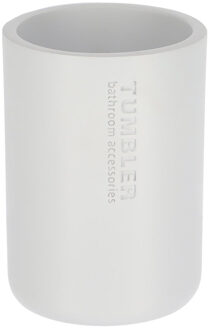 Tandenborstelbeker 102 series - wit - PS - 7,5 x 10,7 cm - beker badkamer