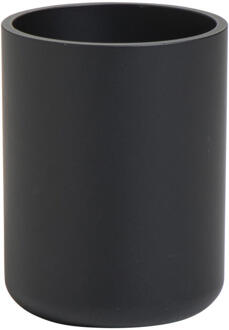 Tandenborstelhouder Basic - Polyresin - Zwart - 7.7x7.7x10 Cm