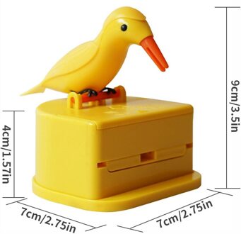 Tandenstoker Box Tandenstoker Storage Case Full-Automatische Dispenser Vogel Vorm Abs Houder Kleine Vogel Bamboe Stok Doos 1