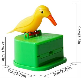 Tandenstoker Box Tandenstoker Storage Case Full-Automatische Dispenser Vogel Vorm Abs Houder Kleine Vogel Bamboe Stok Doos 2