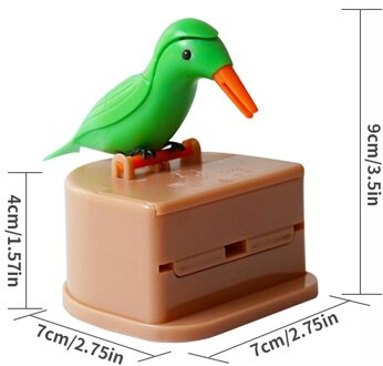 Tandenstoker Box Tandenstoker Storage Case Full-Automatische Dispenser Vogel Vorm Abs Houder Kleine Vogel Bamboe Stok Doos 6