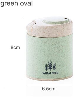 Tandenstoker Box Tarwe Stro Push Type Tandenstoker Houder Tandenstoker Opslag Draagbare Tandenstoker Dispenser Milieuvriendelijke groen ovaal