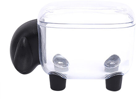 Tandenstoker Houder Container Draagbare Creatieve Stofdicht Wattenstaafje Bud Holder Organizer Opbergdoos Tafel Tandenstoker Dispenser zwart