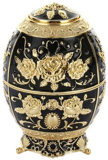 Tandenstoker Houder Zinklegering Pp Automatische Pop-Up Container Vintage Carving Patroon Europese Stijl Huishoudelijke Tandenstoker Opslag zwart