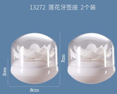 Tandenstoker Opbergdoos 2 Pack Lotus Katoen Vorm Wattenstaafje Houder Tafel Tandenstoker Dispenser Container Huishoudelijke wit