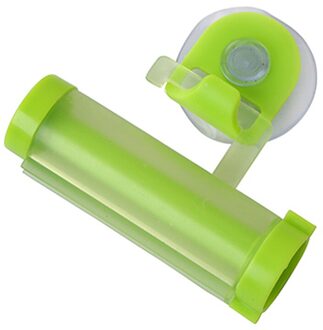 Tandpasta Dispenser Rolling Squeezer Houder Opknoping Haak Zuigkracht Plastic Buis Badkamer Accessoires Handleiding Spuit Dispenser 5 groen