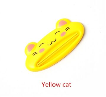 Tandpasta Squeezer Koreaanse Creatieve Cartoon Handleiding Tandpasta Knijper Lui Cosmetische Gezichtsreiniger Knijper geel kat
