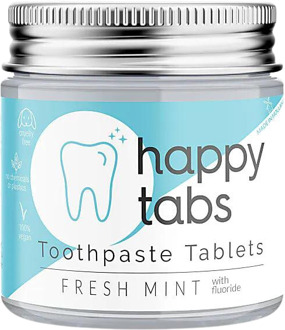 Tandpasta tabletten Fresh Mint - Happy Tabs 80 tabletten