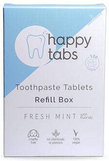 Tandpasta Tabletten - Happy Tabs Fresh Mint (Met Fluoride) - Navulling