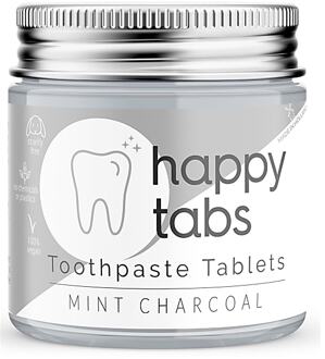 Tandpasta Tabletten (Mint Charcoal ) - Happy Tabs 80 Tabletten