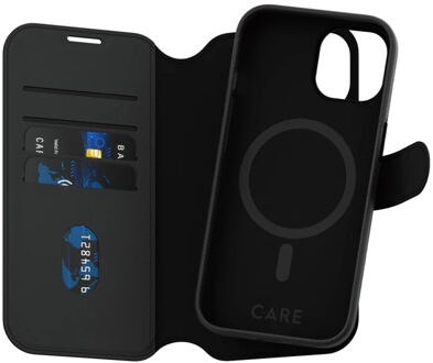 Tango 2 in 1 Wallet Case MagSafe voor de Apple iPhone 15 - Black Zwart