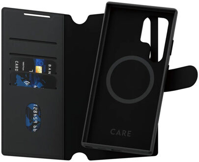 Tango 2 in 1 Wallet Case MagSafe voor de Samsung Galaxy S24 Ultra - Black Zwart