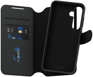 Tango 2 in 1 Wallet Case MagSafe voor de Samsung Galaxy S25 Plus - Black Zwart