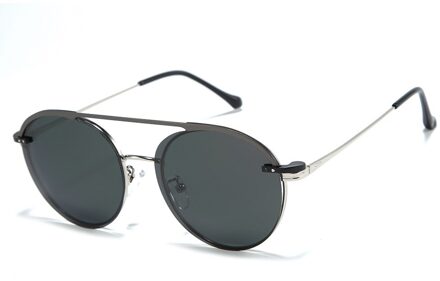 Tangowo Vintage Ronde Zonnebril Vrouwen Man Clip Op Optische Metalen Lenzenvloeistof Frame Recept Bril Magnetische 061 zilver