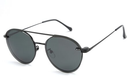 Tangowo Vintage Ronde Zonnebril Vrouwen Man Clip Op Optische Metalen Lenzenvloeistof Frame Recept Bril Magnetische 061 zwart