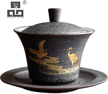 TANGPIN ceramic gaiwan tea cup handmade tureen chinese kung fu tea set drinkware