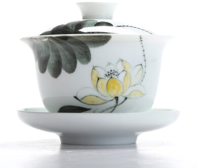 TANGPIN grote capaciteit keramische terrine gaiwan theekopje handgeschilderd cha kom chinese kung fu thee sets 280 ml stijl B