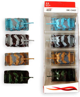 Tank pull back Die-Cast 9cm set a 4