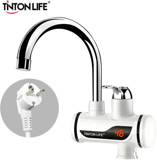 Tankless Instant Electric Water Heater Temperature Display Water Heating Kitchen Hot 3000W Water Heater with LED EU Plug