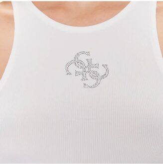 Tanktop Met Logo Op De Voorkant Wit - S
