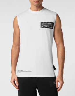 Tanktop Wit/Zwart - 4XL