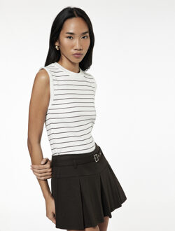 TANKTOPS Mouwloze gebreide blouse Bruin