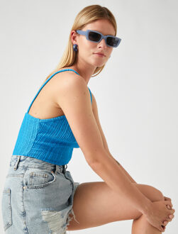 TANKTOPS Şahika Ercümen X Koton - Strappy Heart Neck Tank Top Turquoise