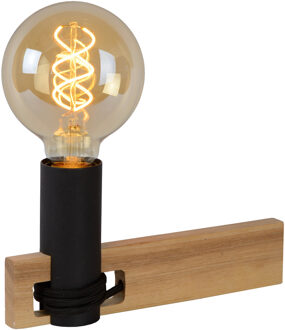 Tanner - Tafellamp - 1xe27 - Licht Hout Bruin