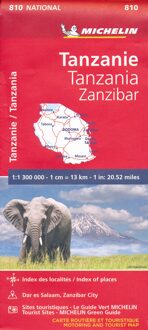 Tanzania & Zanzibar - Michelin National Map 810