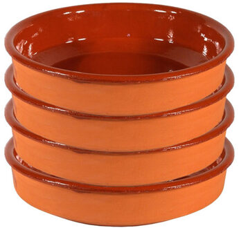 Tapas bakjes/schaaltjes - 8x - Sevilla - mini - 10 cm - aardewerk - oranje