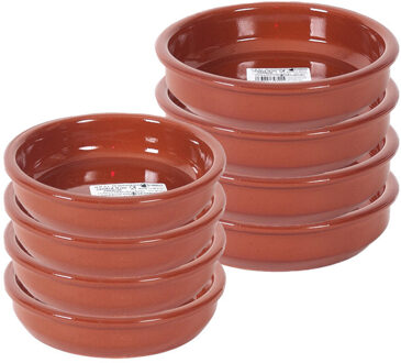 Tapas bakjes - schaaltjes Bilbao -18 cm en 14 cm - 8x stuks - hapjes - terracotta