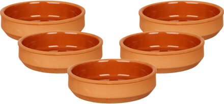 Tapas / Creme brulee schaaltjes - 12x stuks - terracotta/bruin - 16 x 4 cm - Hapjes